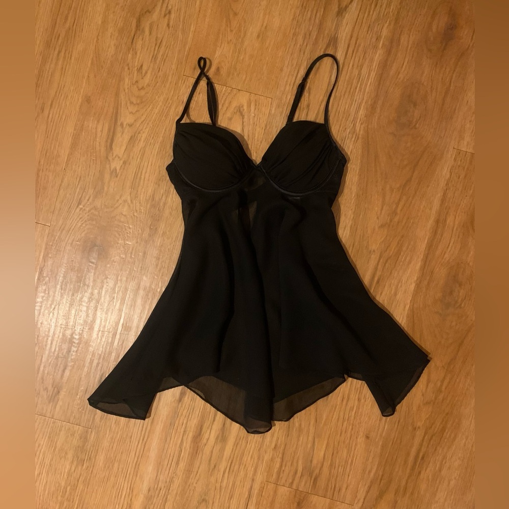 Vintage La SENZA Black Babydoll top